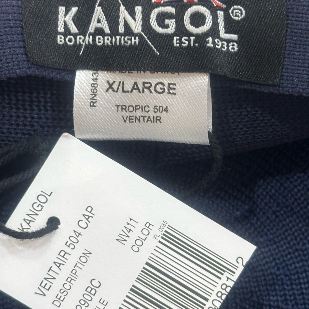 NWT Kangol 504 Ventair Mesh Cap XL Navy Blue SMU/Ford Mustangs Horse Logo - Picture 5 of 9